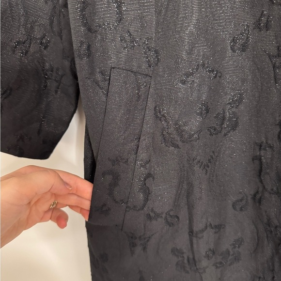 NWT Eileen Fisher Metallic Jacquard Collarless Jacket Small - Picture 4 of 7